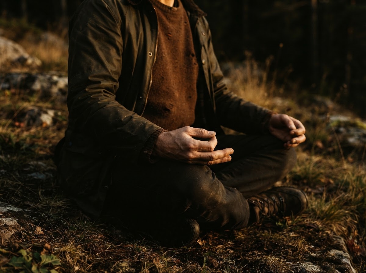 Hands in meditative posture
