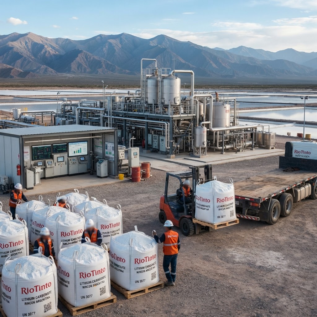 Rio Tinto Ships First Lithium from Argentina Rincon Project