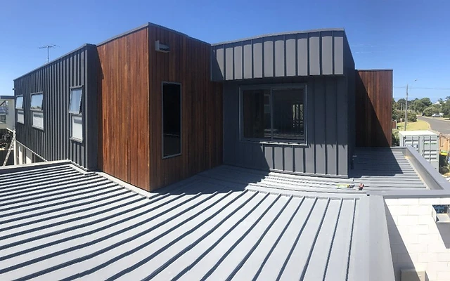 Commercial metal facade