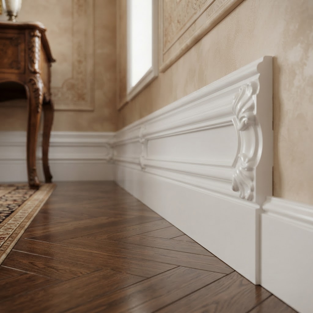 Classic Decorative Profile fiber skirting profile close-up