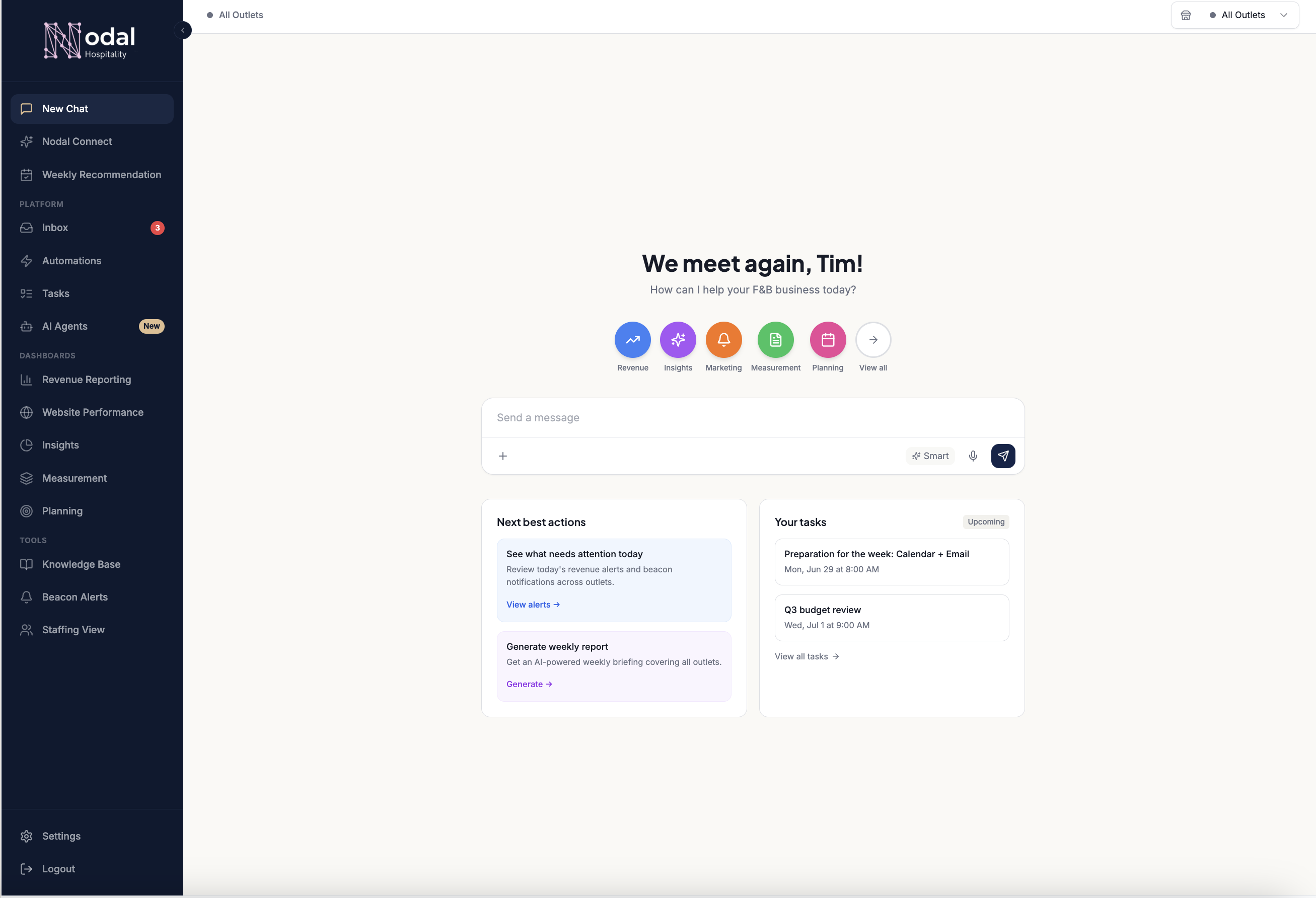 F&B SaaS template preview