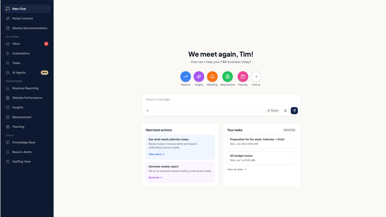 F&B SaaS template preview