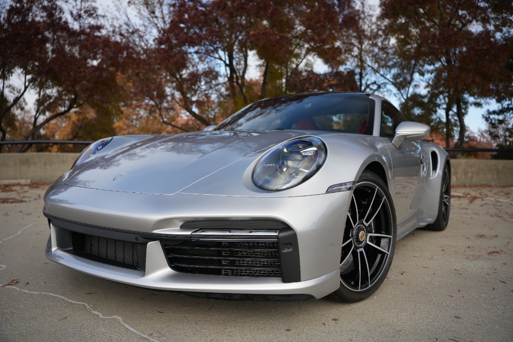 Silver Porsche 911 Turbo with front-end PPF
