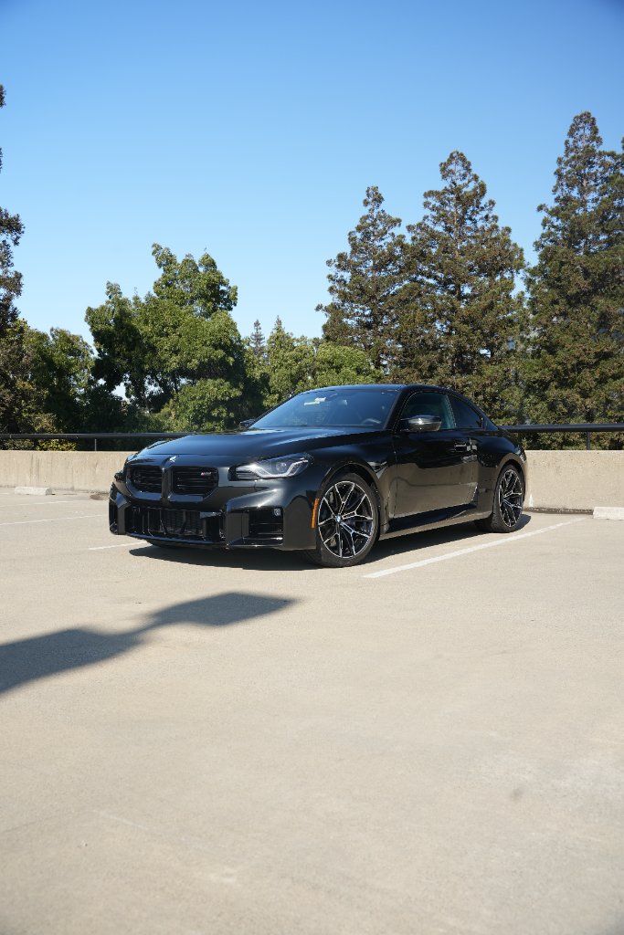 Gloss black BMW protected with paint protection film
