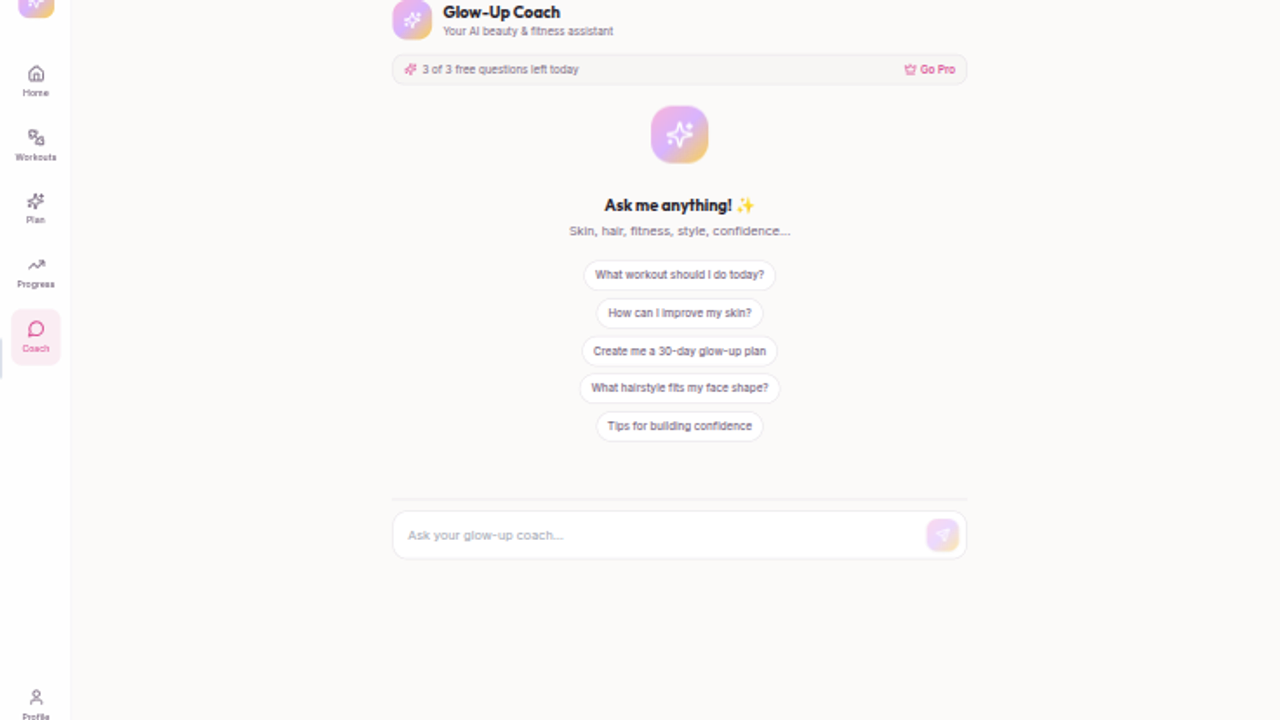 Glowup-ai template preview