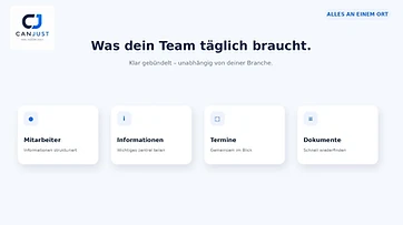 CanJust-Module für Mitarbeiter, Informationen, Termine und Dokumente