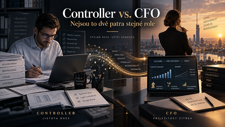 Controller vs. CFO: nejsou to dvě patra stejné role