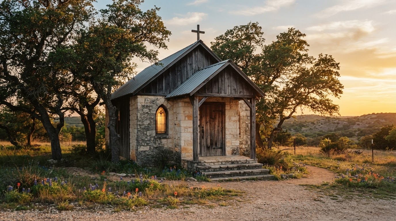 The chapel at golden hour