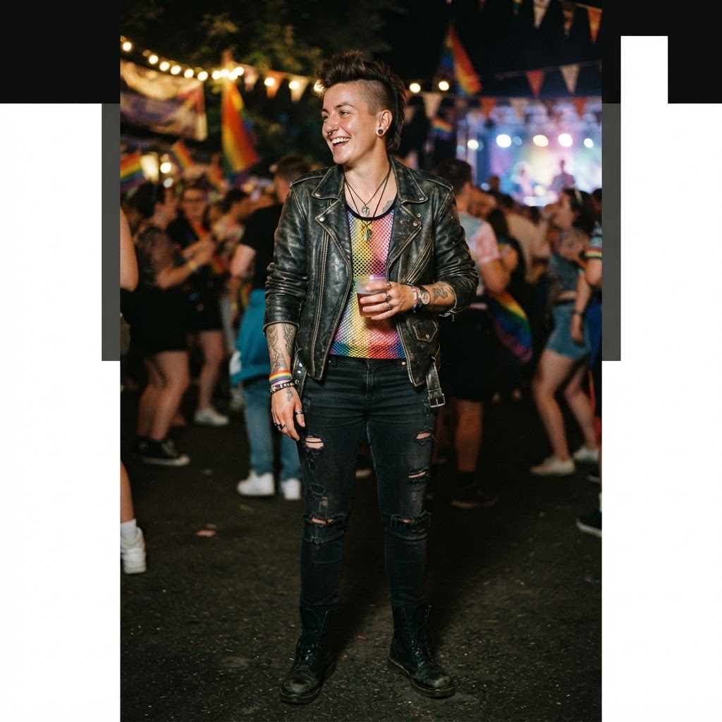 The Oversized Blazer Look — masc lesbian pride outfit idea
