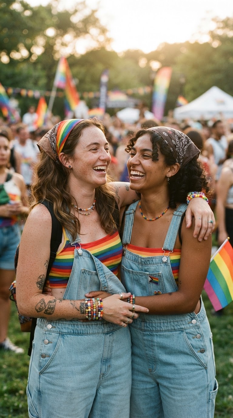 4. Matching Denim Overalls