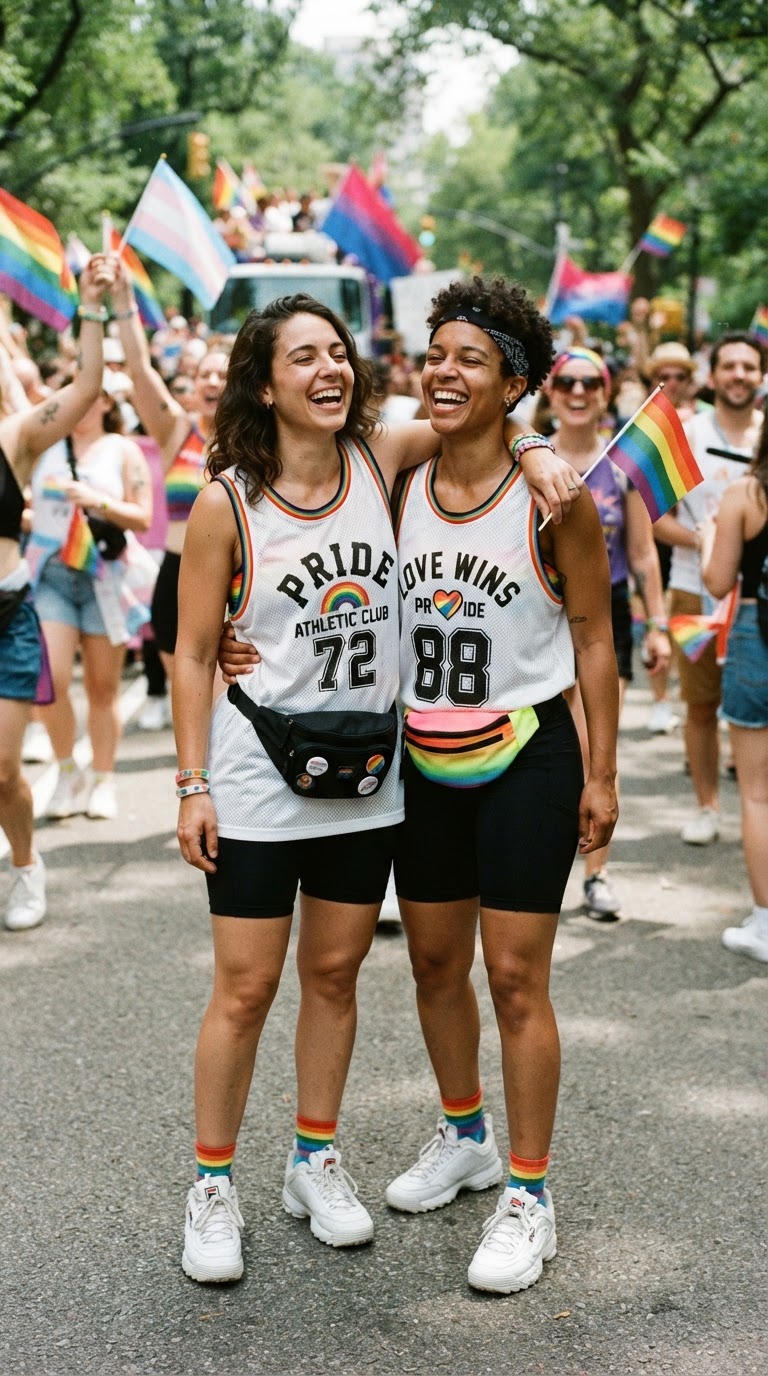 6. Sporty Rainbow Athleisure