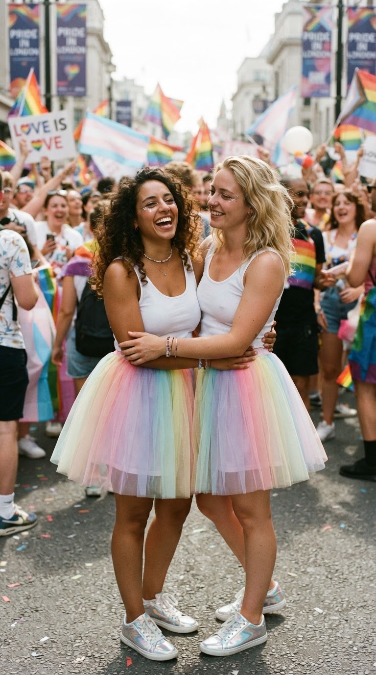 2. Pastel Rainbow Tulle Skirts