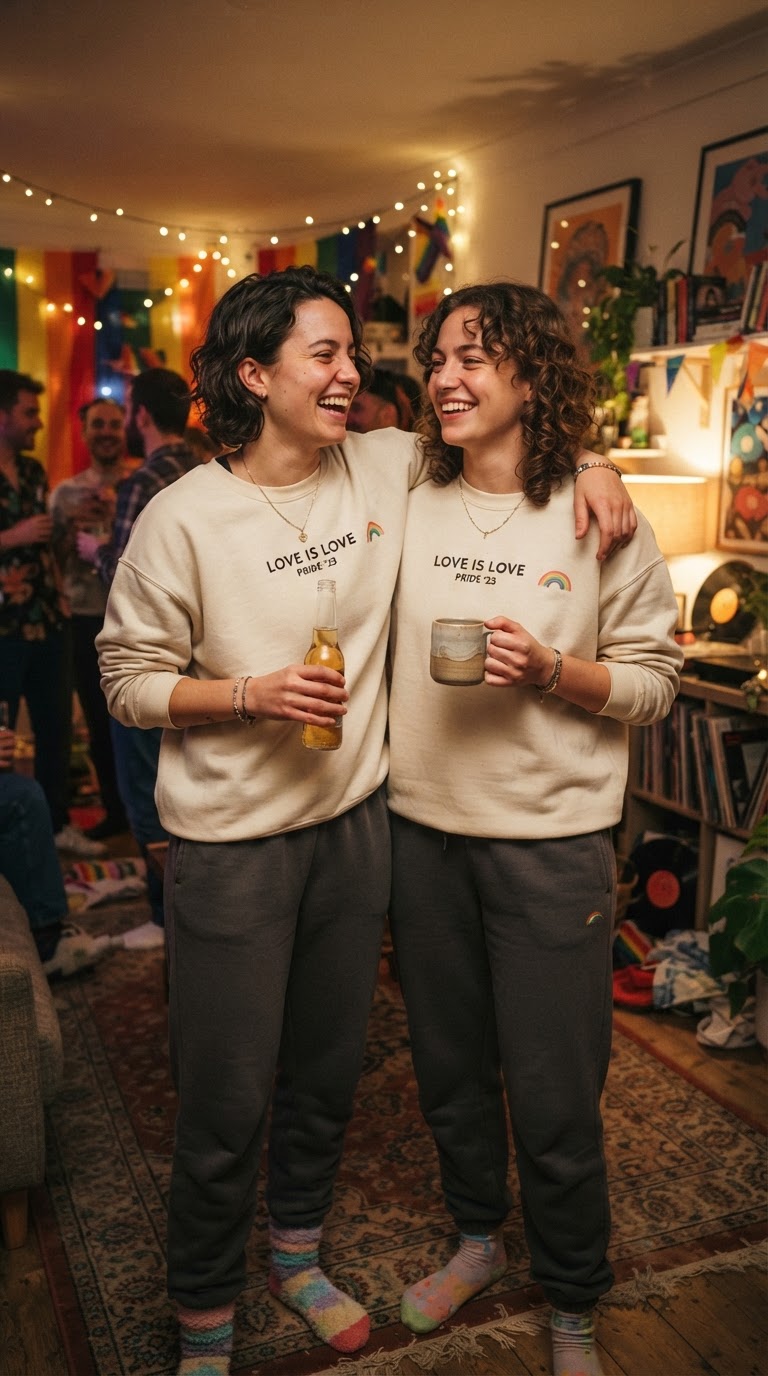 Cozy House-Party Comfort — women's pride outfit for House Party