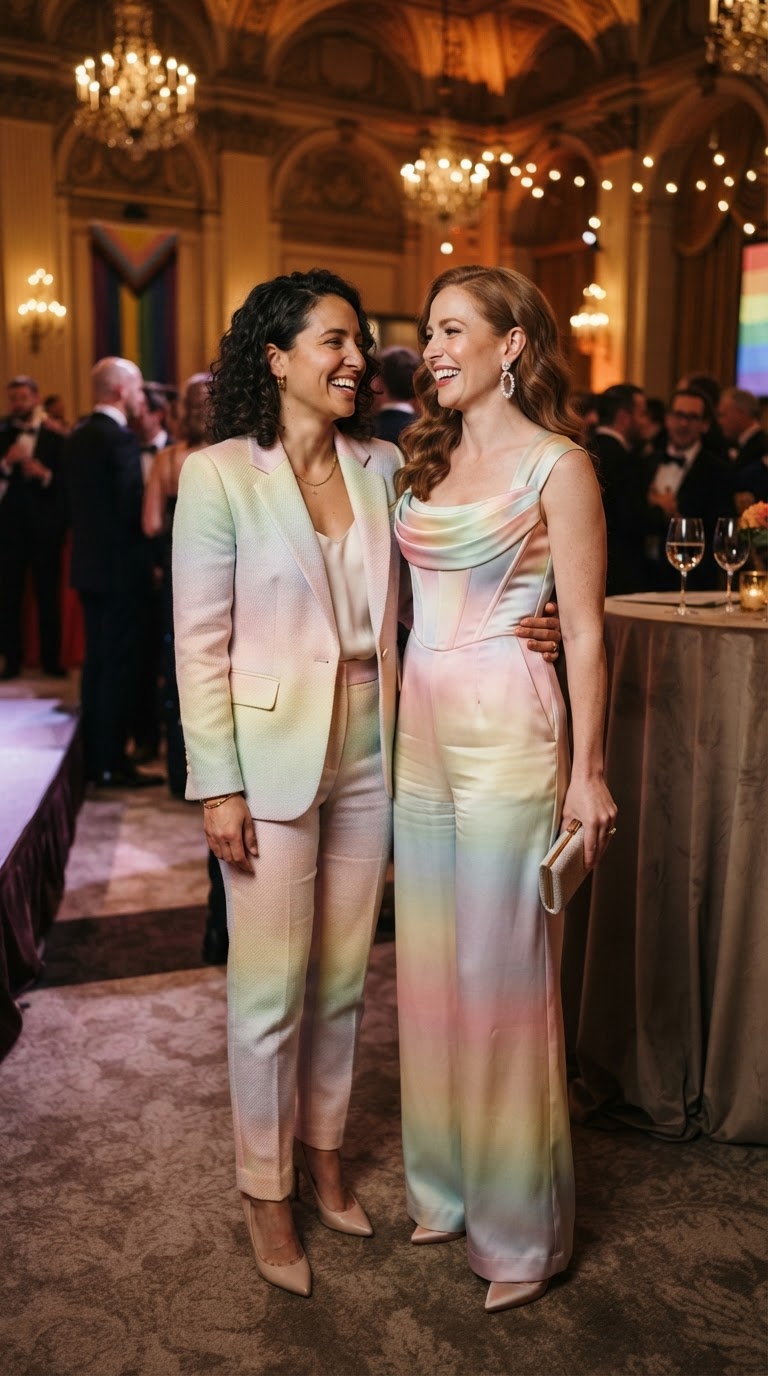 Pastel Power Suits for the Gala — women's pride outfit for Formal Gala