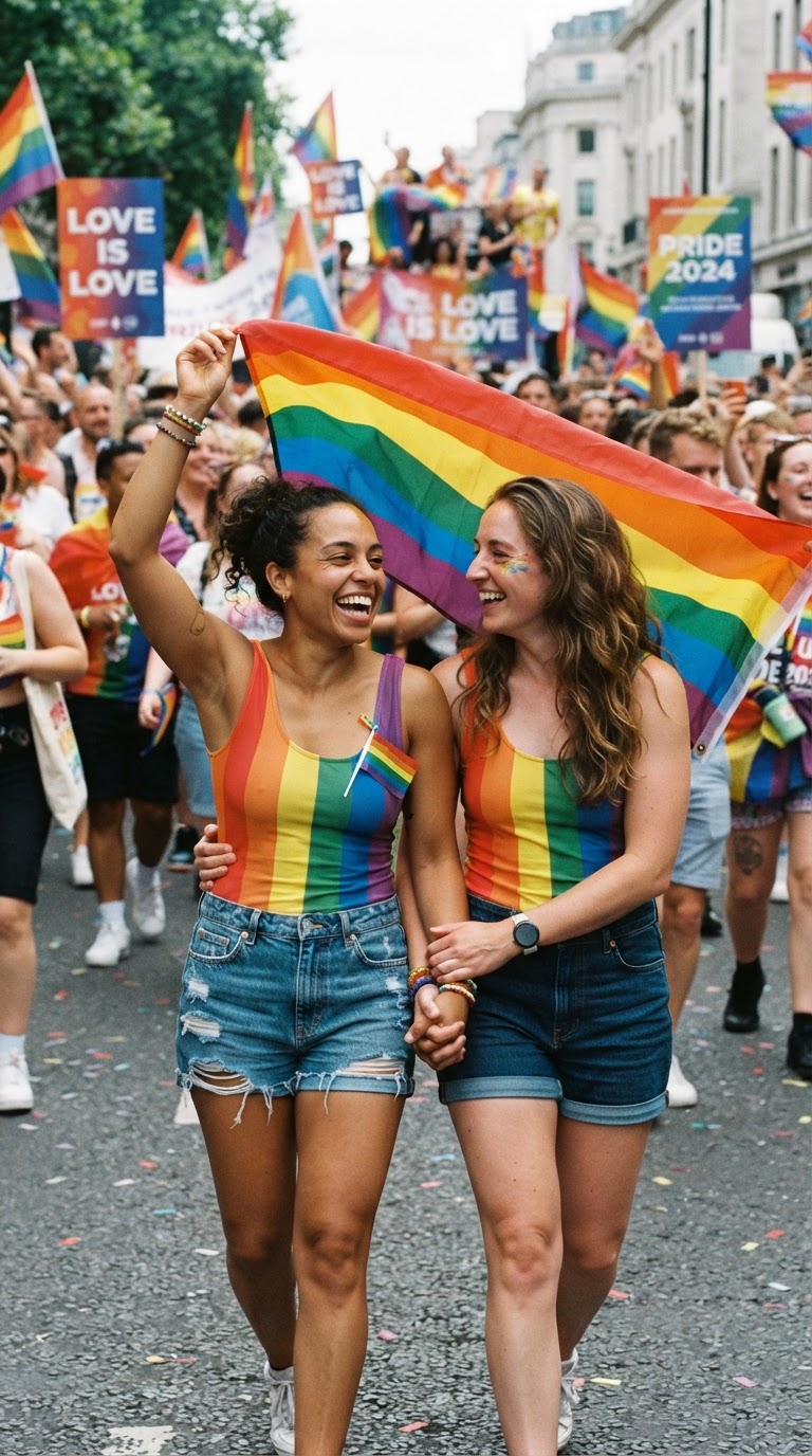 The Classic Rainbow Parade Look — women's pride outfit for Pride Parade
