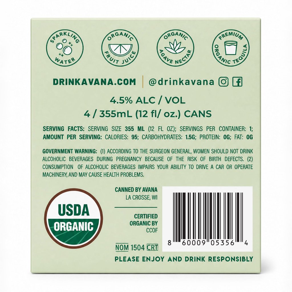 Lime Margarita 4-pack back