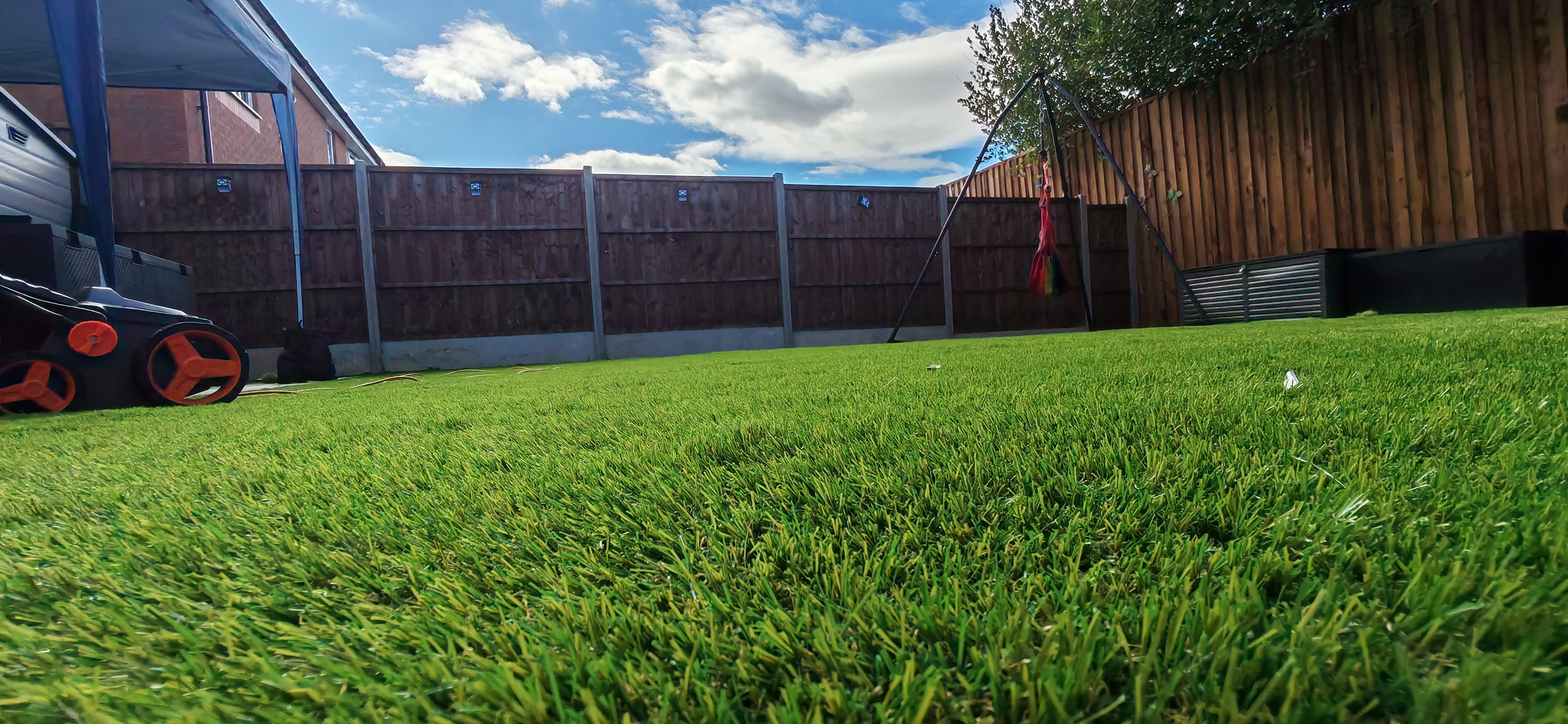 Family Garden with Artificial Lawn in Shropshire — completed landscaping project by Shropshire Landscaping & Design, serving Shrewsbury, Telford, Ellesmere & Oswestry