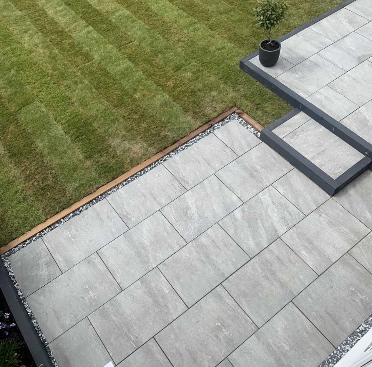 Patio & Lawn Design in Shropshire — completed landscaping project by Shropshire Landscaping & Design, serving Shrewsbury, Telford, Ellesmere & Oswestry