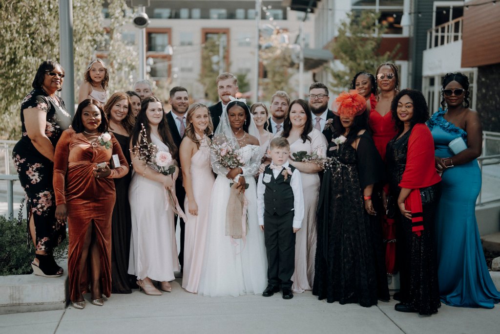 Wedding party portrait
