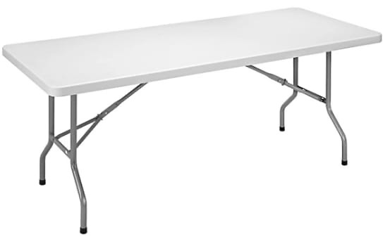 Table rectangulaire pliante 180×74 cm