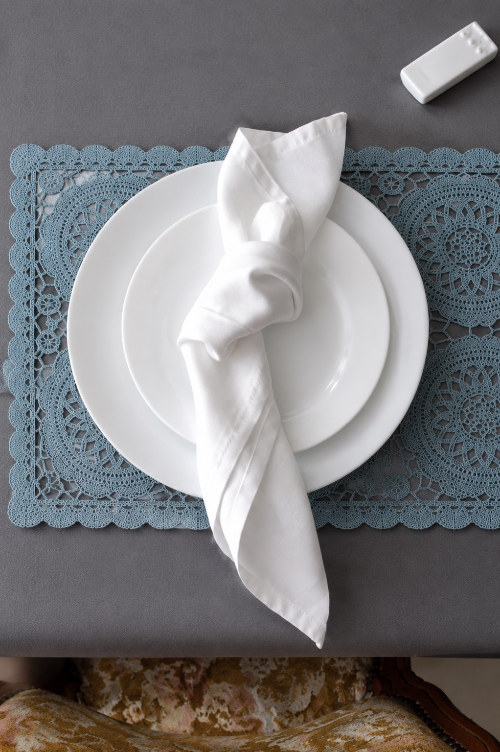 Serviette de table blanche