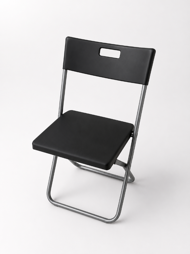 Chaise pliante noire