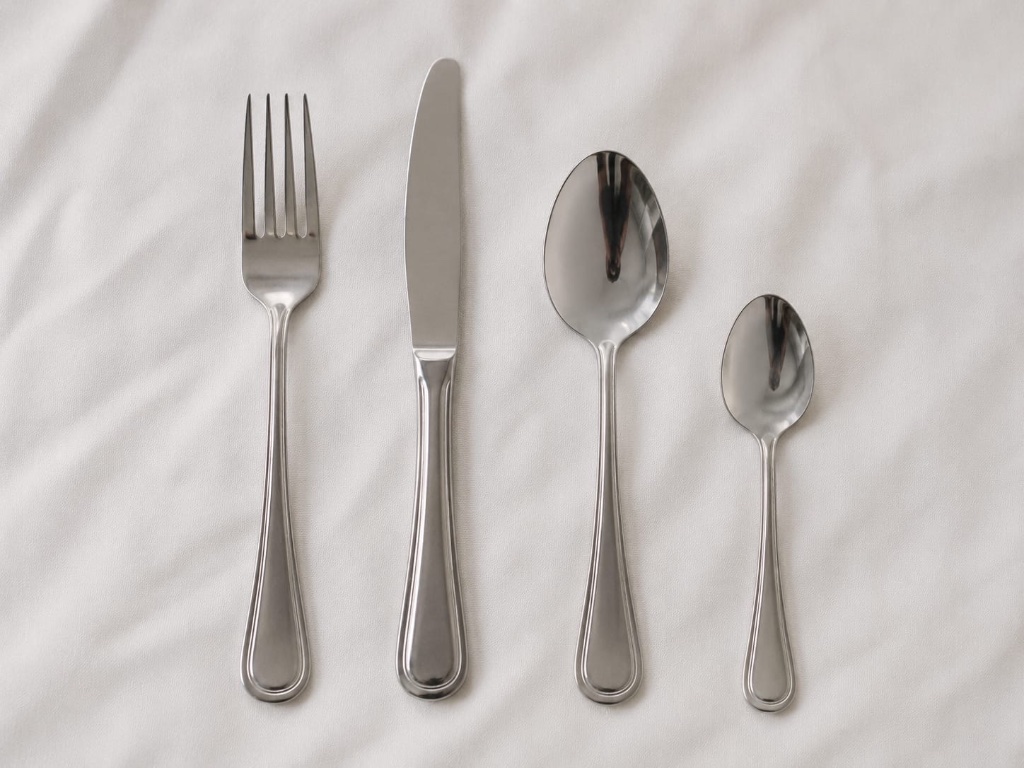 Couvert argent (fourchette, couteau, cuillère à dessert et soupe)