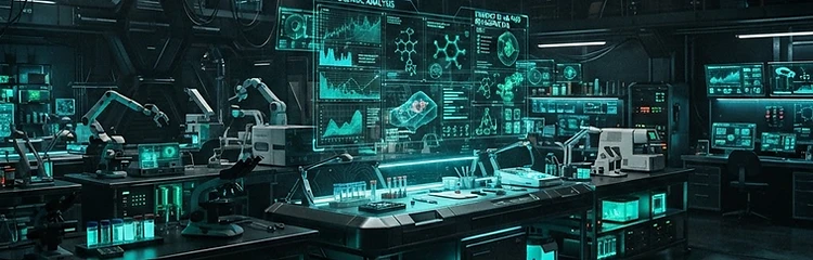 ICIA forensic laboratory with holographic evidence analysis