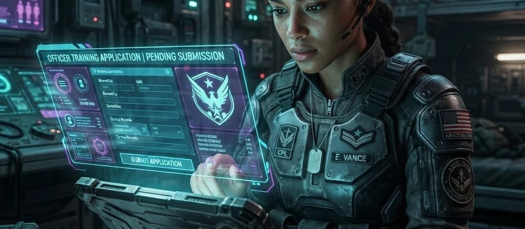 Enlisted soldier submitting KOTA application via Zeckle pad