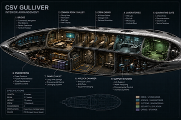 CSV Gulliver interior arrangement schematic