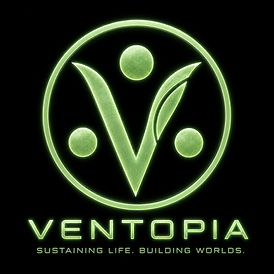 Ventopia patch — Sustaining Life. Building Worlds.
