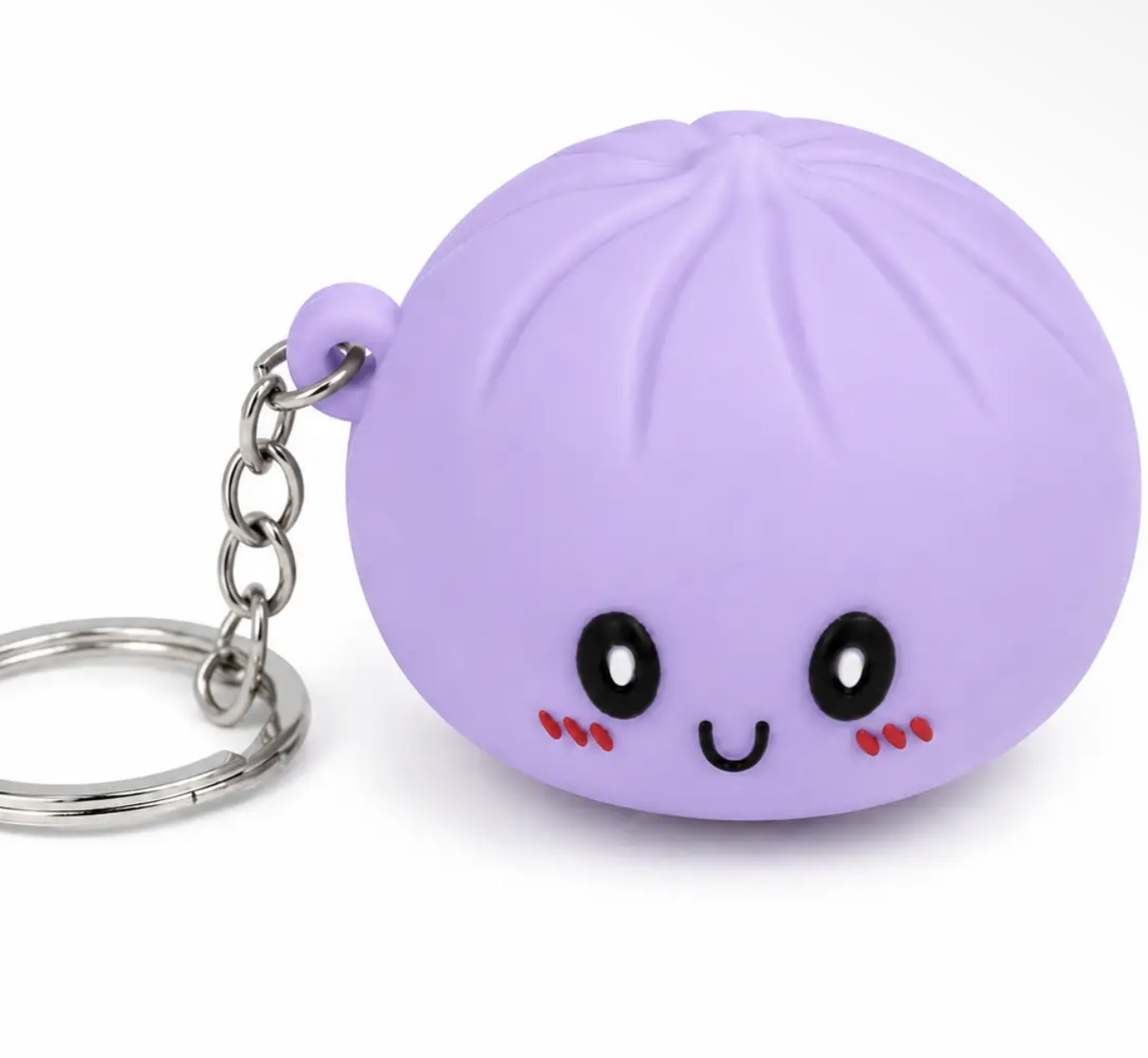 FEELZiES™ Light Up Dumpling Squishy™ | Keychain Sensory Bag Charm: Purple Haze