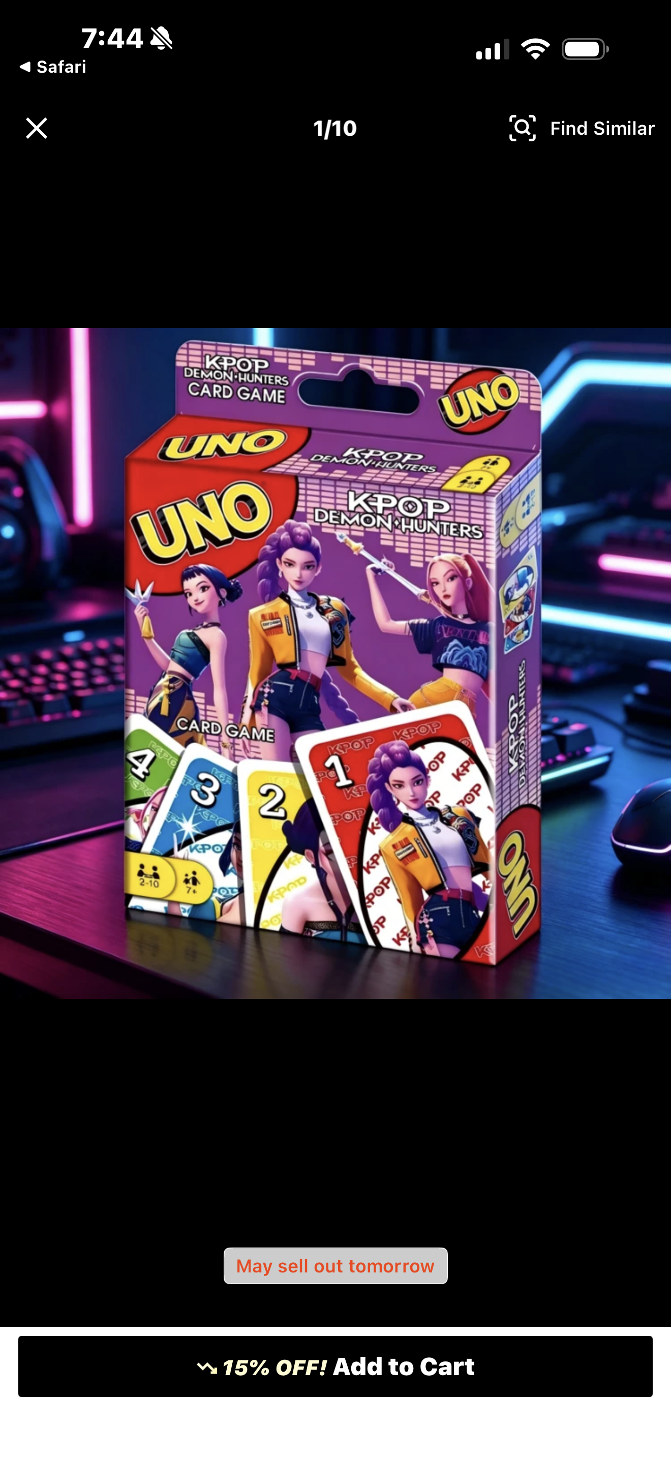 UNO KPop Demon Hunters Card Game