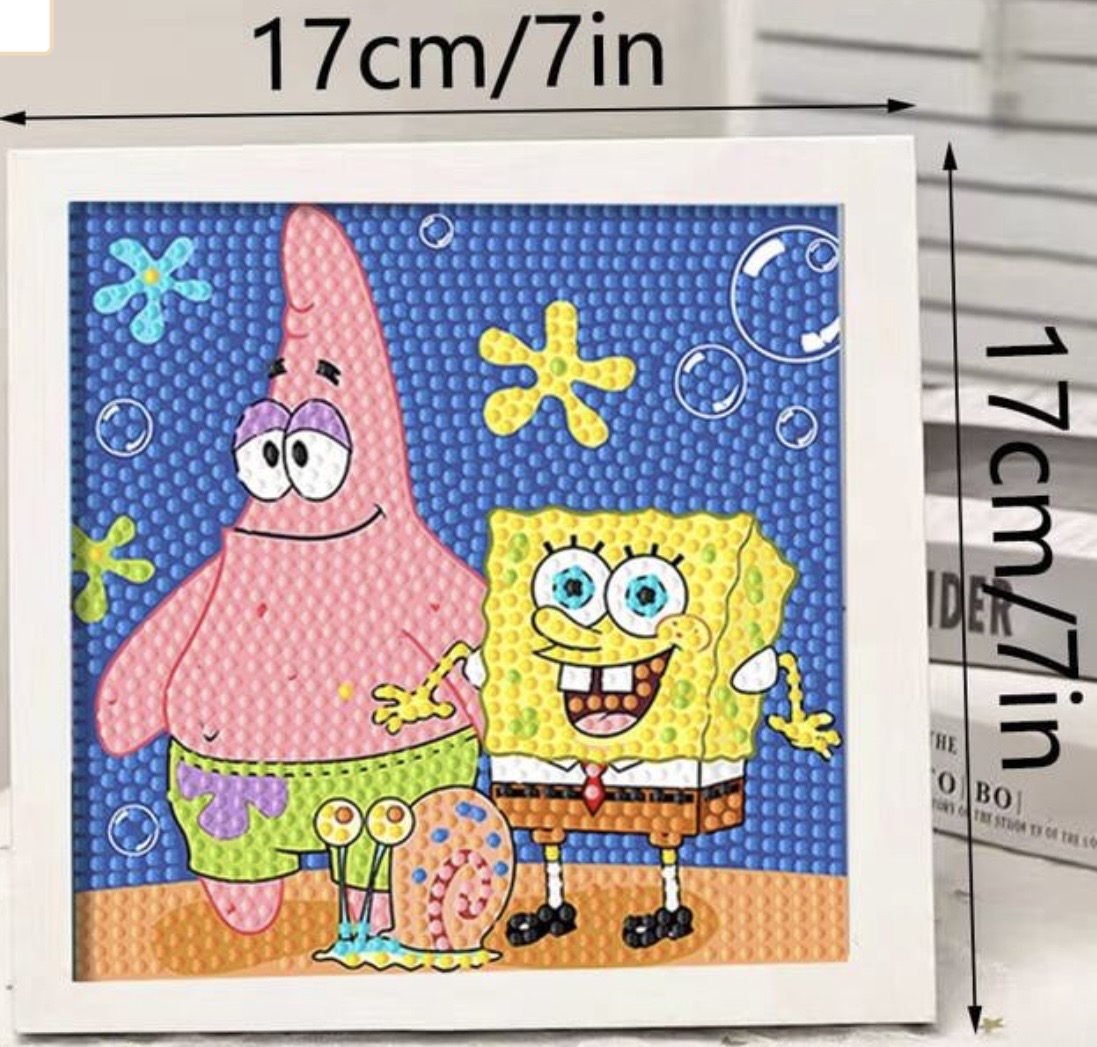 SpongeBob Diamond Art Kit with Frame — 17cm (7 in)