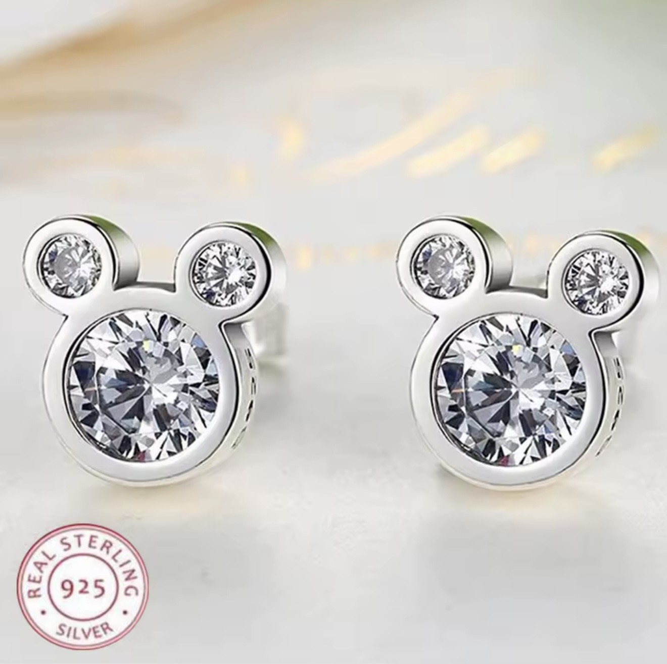 Mickey Mouse Sterling Silver Earrings
