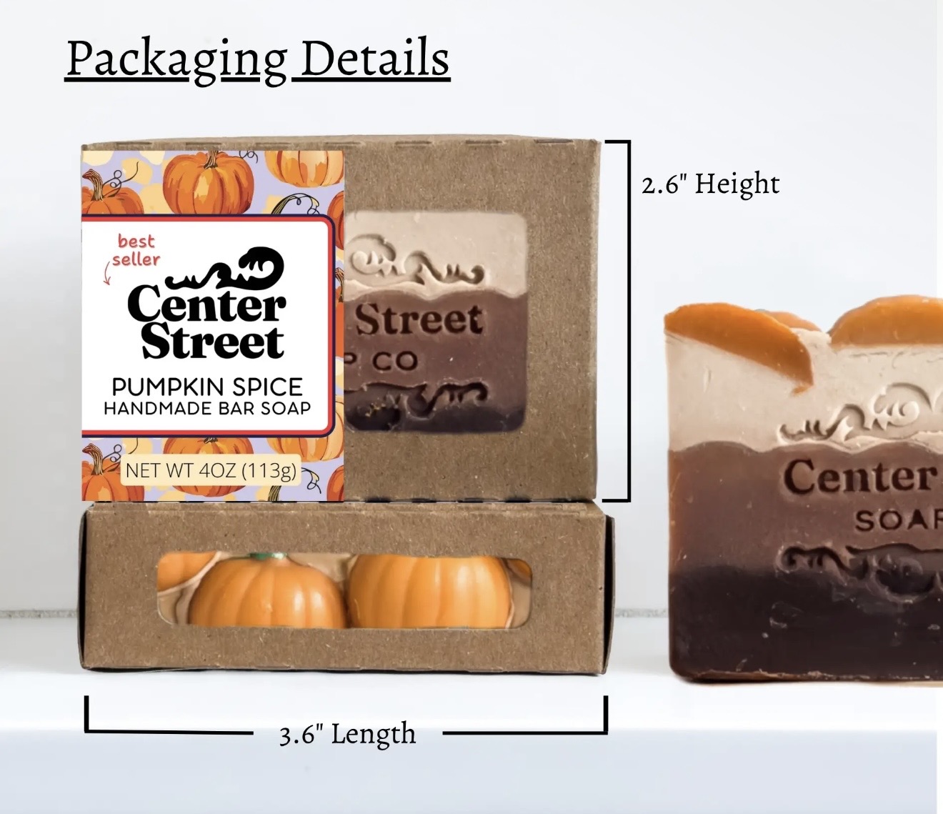 Pumpkin Spice Halloween Handmade Bar Soap - 4oz 3
