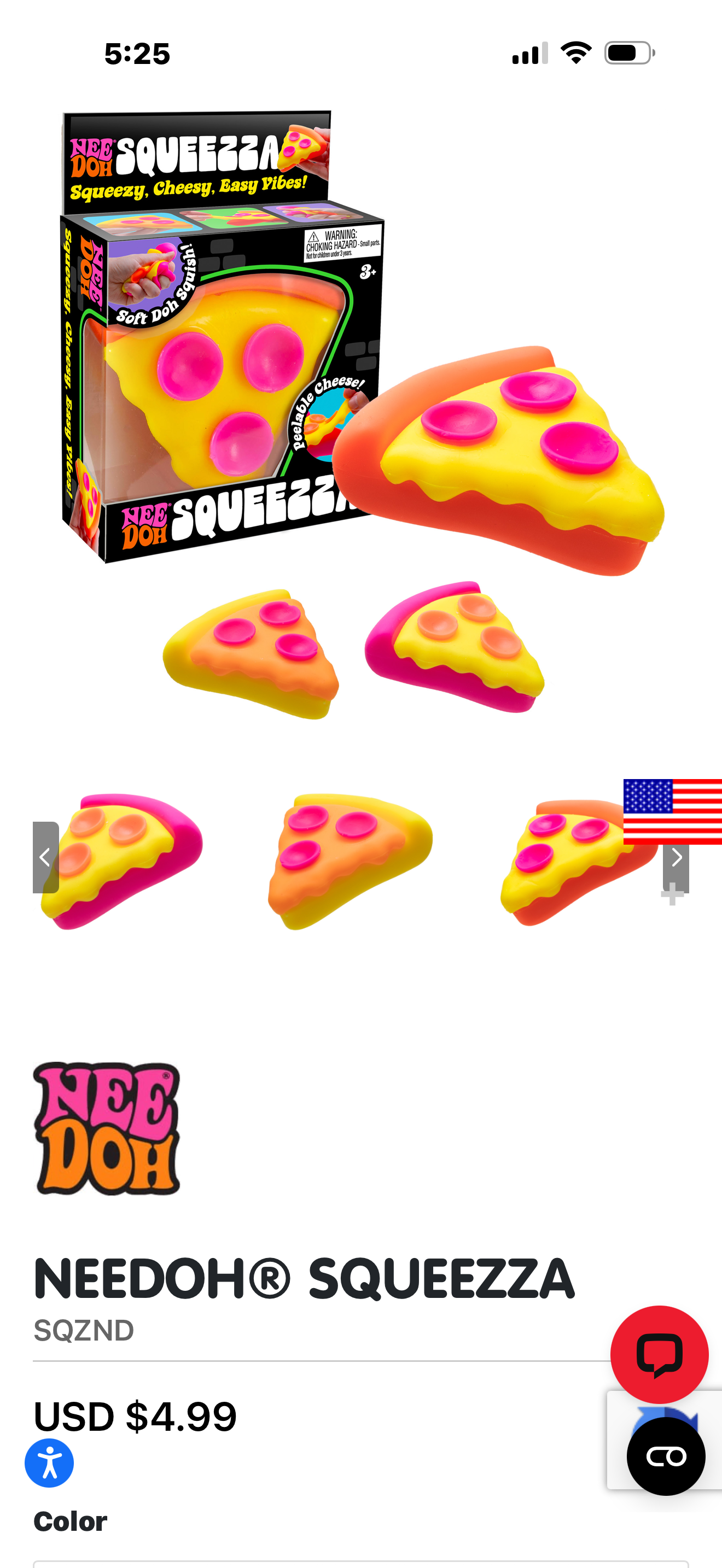 NeeDoh Squeezza Pizza Fidget Toy 3