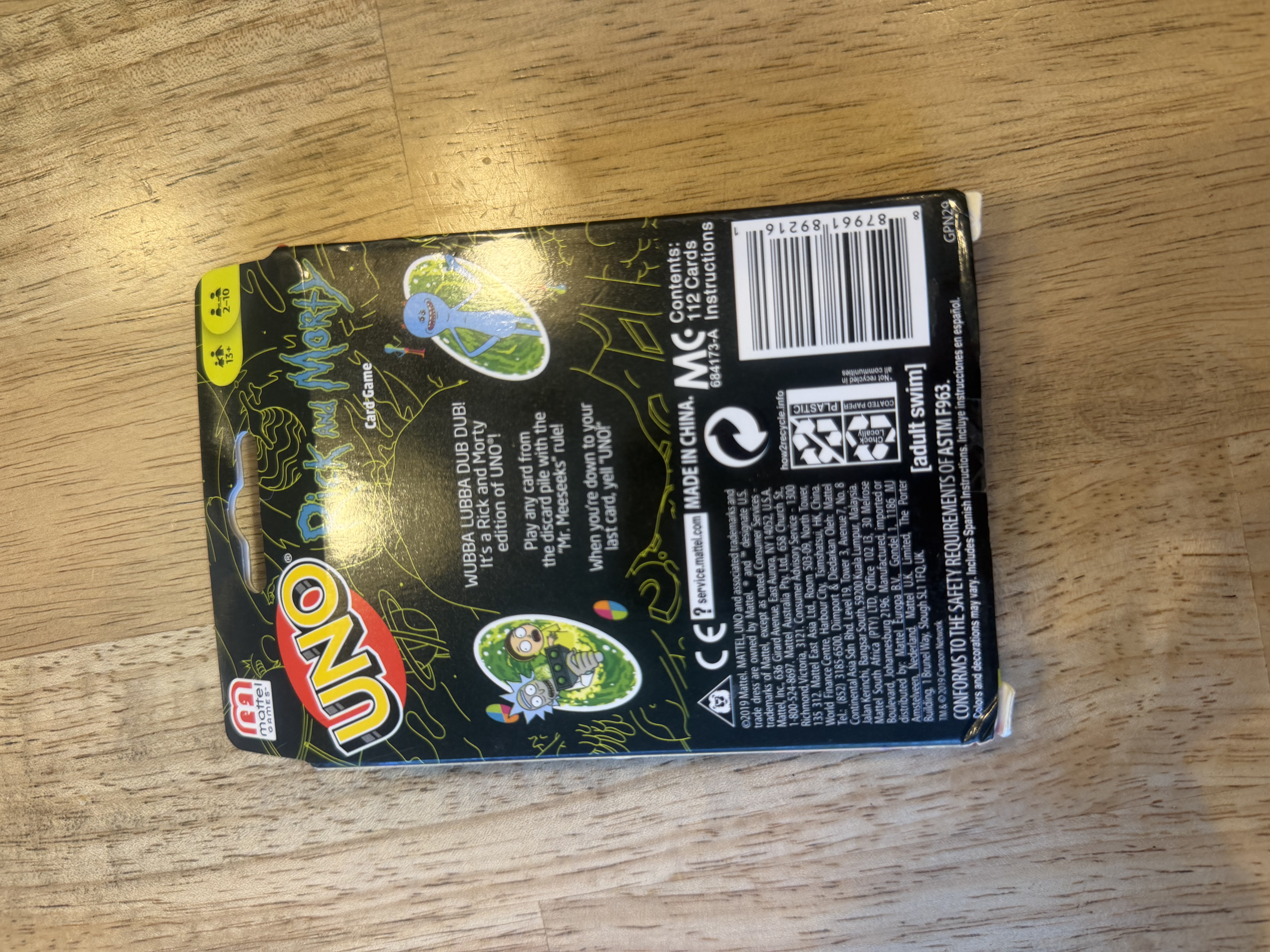 Rick and Morty Uno Card Game - 2-10 players 2