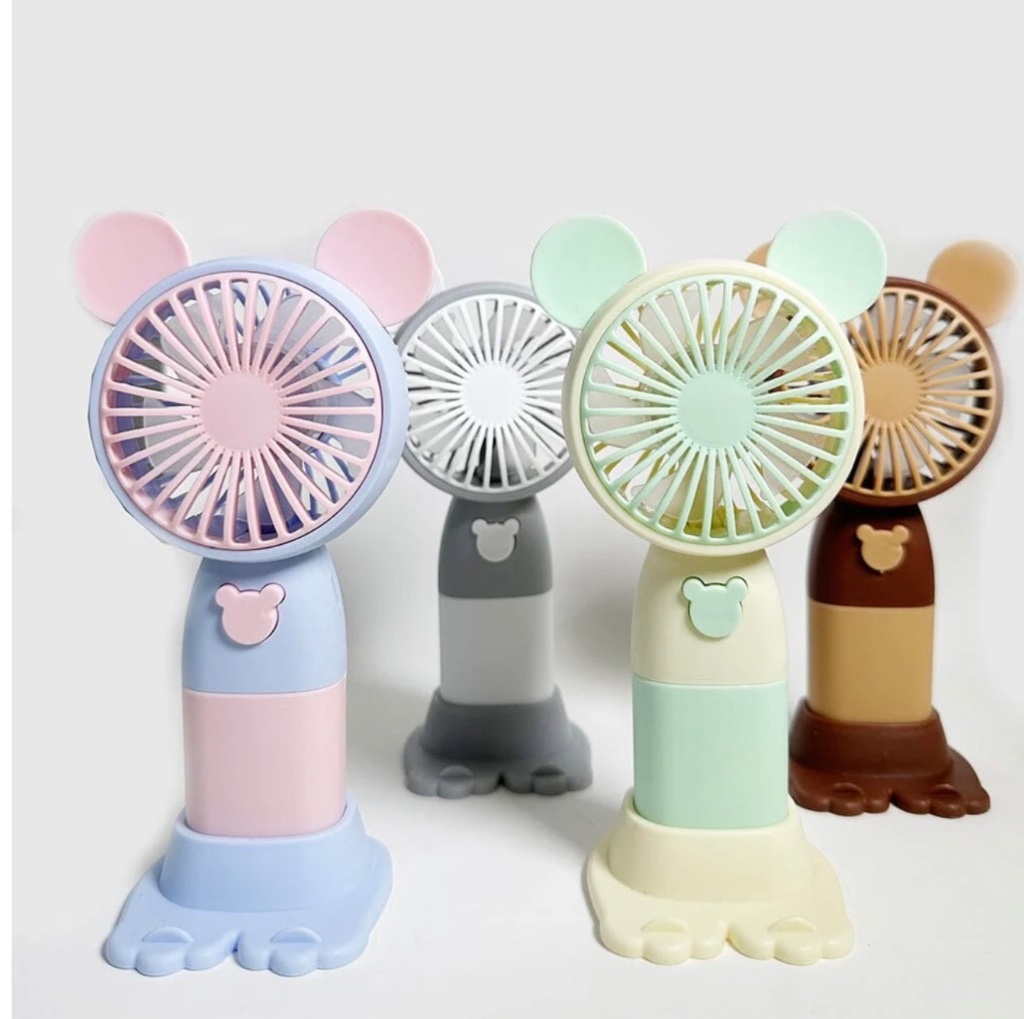 Cute Bear Handheld Fan- 4 colors available 