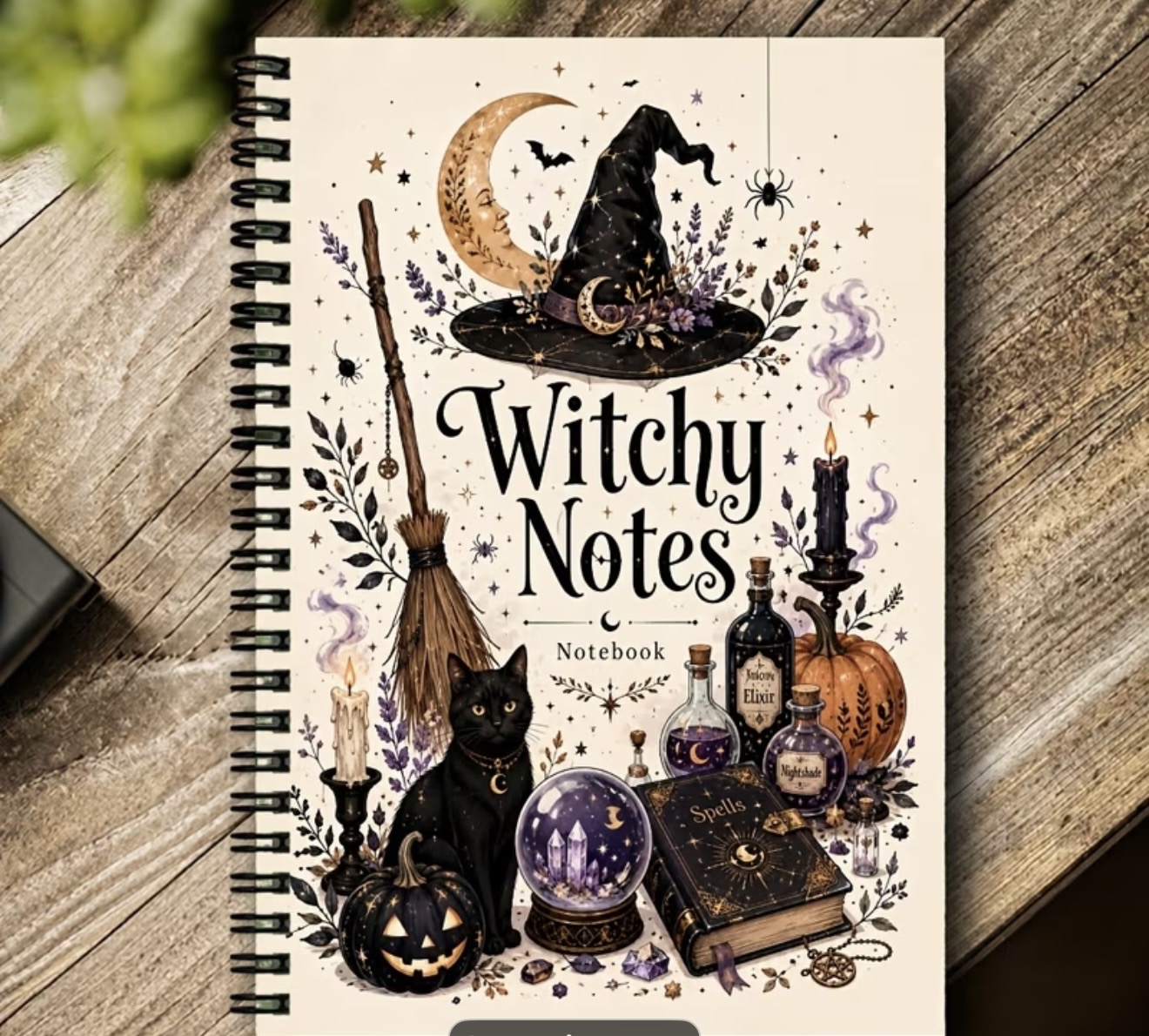 Witchy Notes Notebook