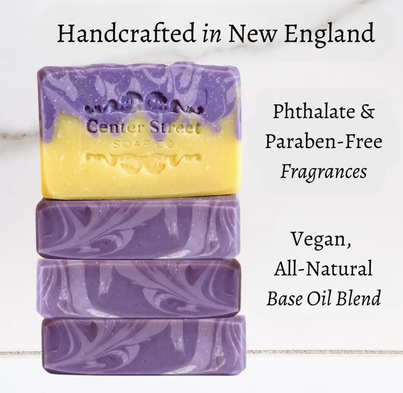 Lavender and Lemongrass Vegan Handmade Bar Soap - 4oz 3
