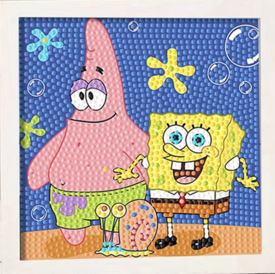 SpongeBob Diamond Art Kit with Frame — 17cm (7 in)
