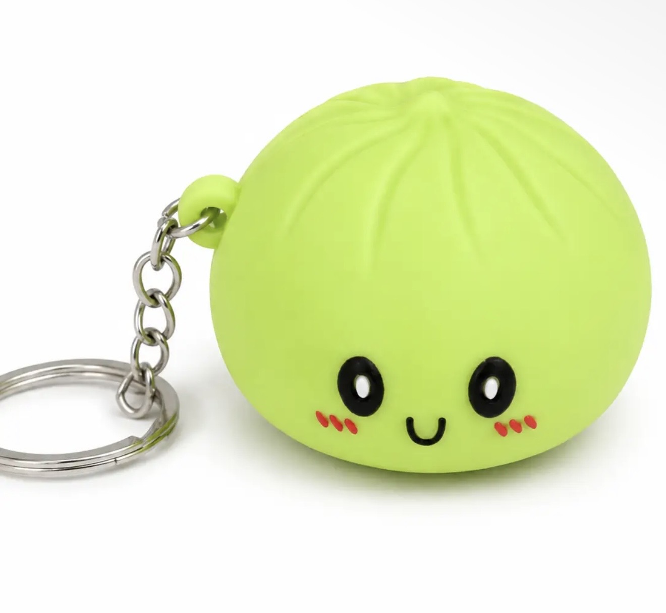 FEELZiES™ Light Up Dumpling Squishy Green ™ | Keychain Sensory Bag Charm: Ecto Cooler