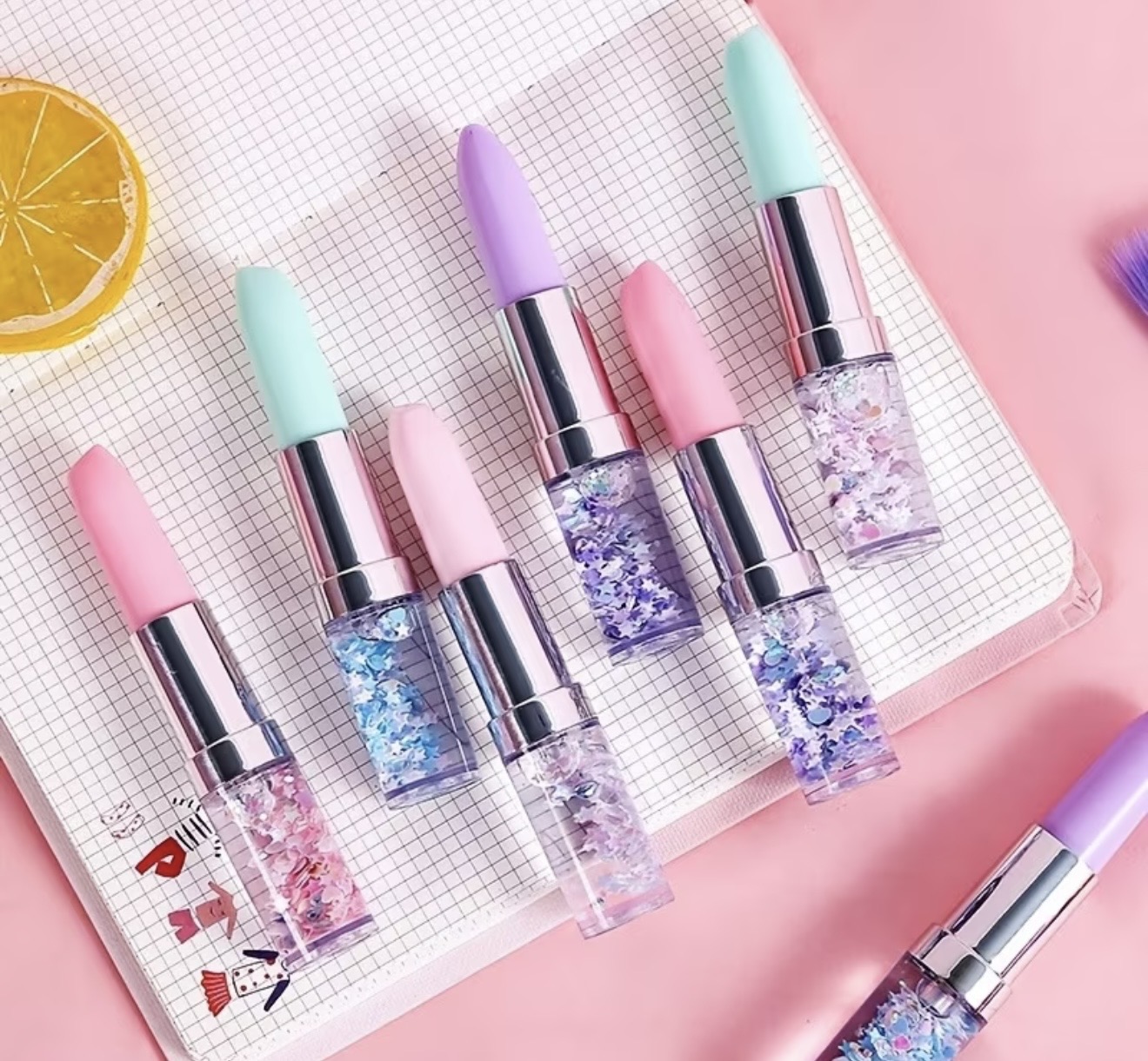 Colorful Lipstick Gel Pens (Set of 4)