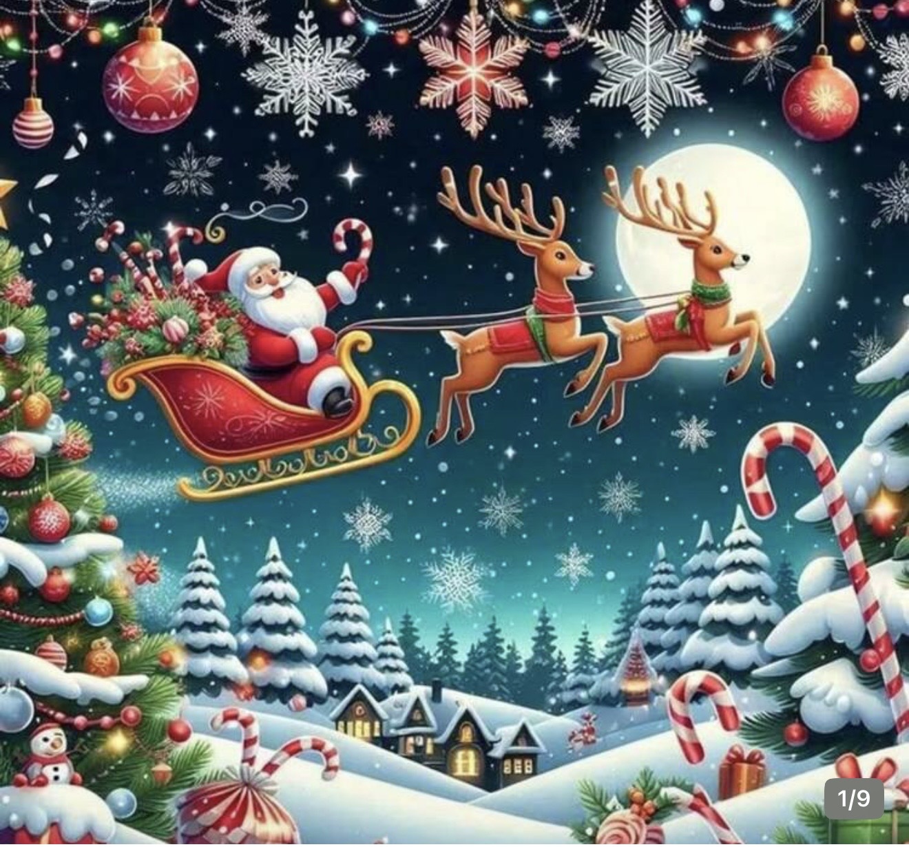 Diamond Art Santa Pattern 5D Size 20*20 cm