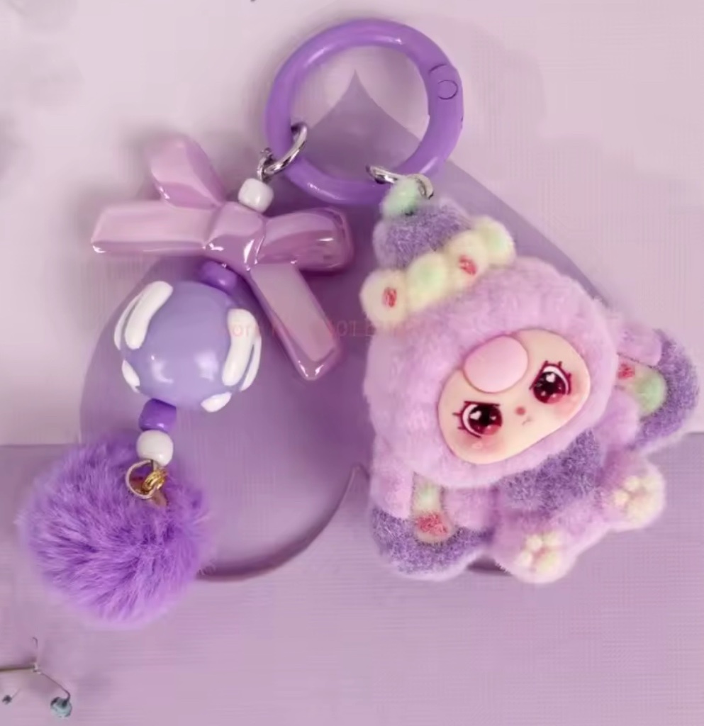 Baby Three Mini Keychain with Charms *4 colors* 2