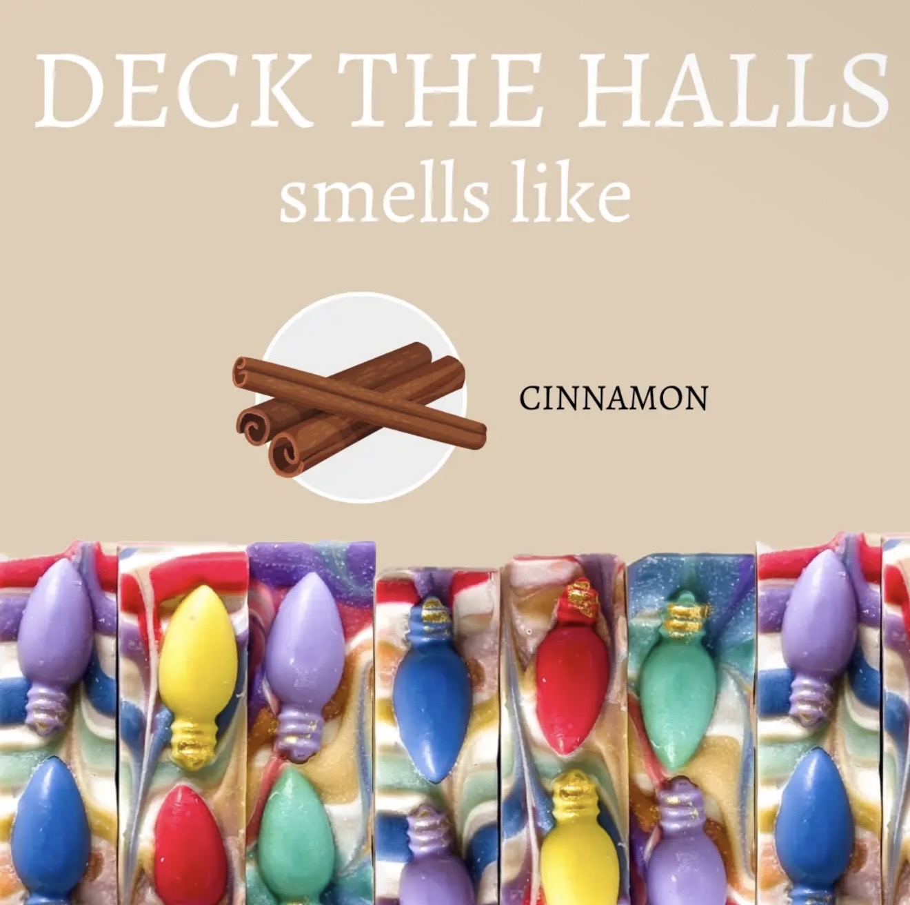 Deck The Halls Christmas Handmade Bar Soap - 4oz 4