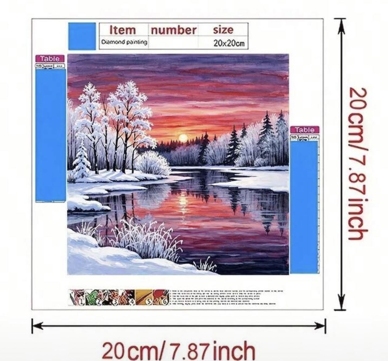 Snowy Theme Diamond Art 20x20 cm 2