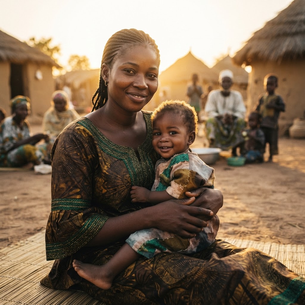 African mother and child