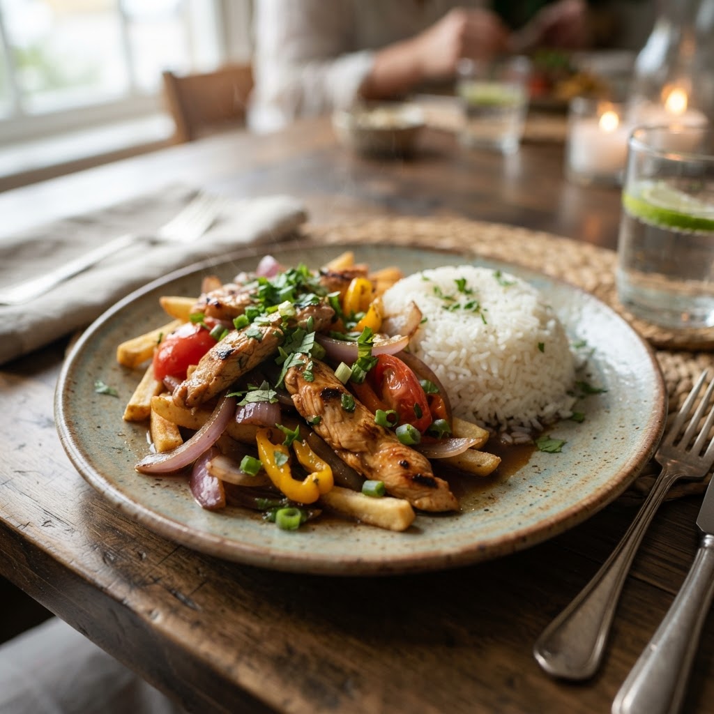 Saltado de Pollo